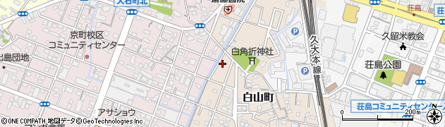 福岡県久留米市白山町397周辺の地図