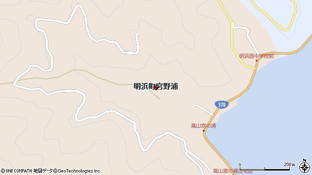 〒797-0202 愛媛県西予市明浜町宮野浦の地図