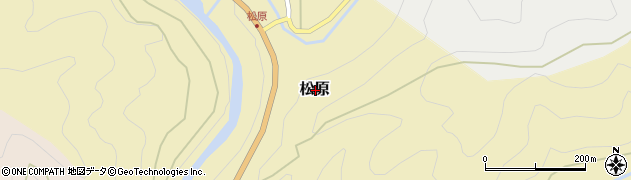 高知県高岡郡梼原町松原周辺の地図