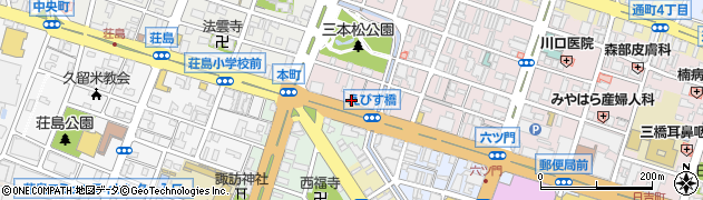 福岡中央銀行久留米支店 ＡＴＭ周辺の地図