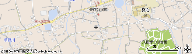 福岡県久留米市草野町矢作647周辺の地図
