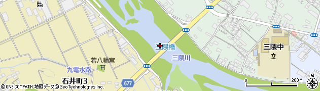 三隈橋周辺の地図