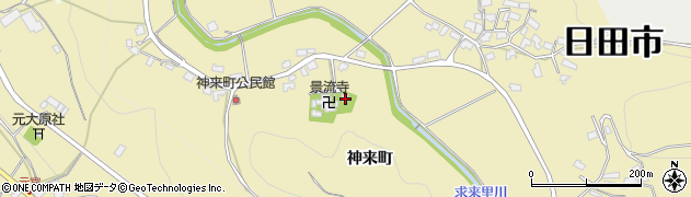 大分県日田市神来町1050周辺の地図