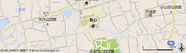 福岡県久留米市草野町矢作527周辺の地図
