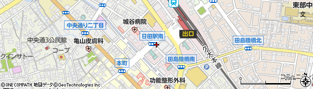 大分県日田市元町周辺の地図