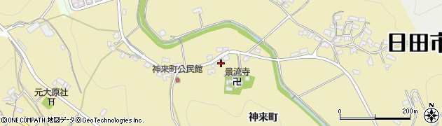 大分県日田市神来町1134周辺の地図