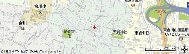 福岡県久留米市東合川町周辺の地図