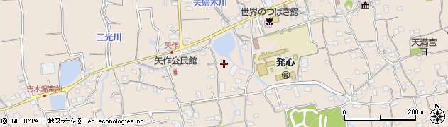 福岡県久留米市草野町矢作520周辺の地図