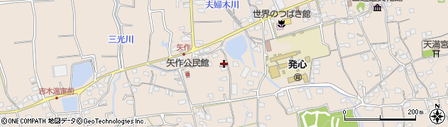 福岡県久留米市草野町矢作524周辺の地図