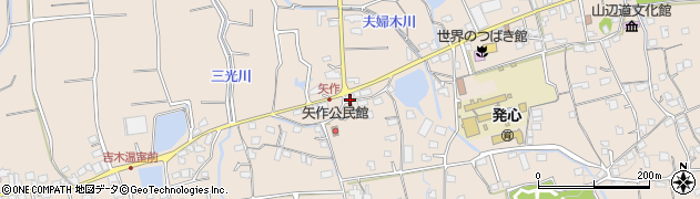 福岡県久留米市草野町矢作270周辺の地図