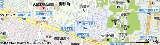 福岡県久留米市螢川町2周辺の地図