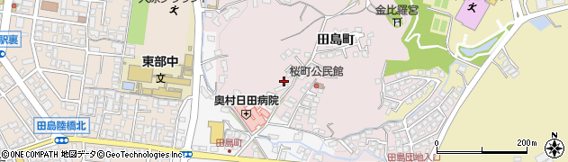 大分県日田市田島町周辺の地図