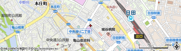 大分県日田市中央周辺の地図