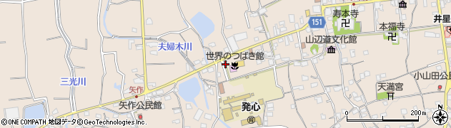 福岡県久留米市草野町矢作494周辺の地図