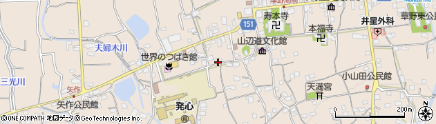 福岡県久留米市草野町矢作480周辺の地図
