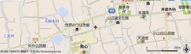 福岡県久留米市草野町矢作481周辺の地図