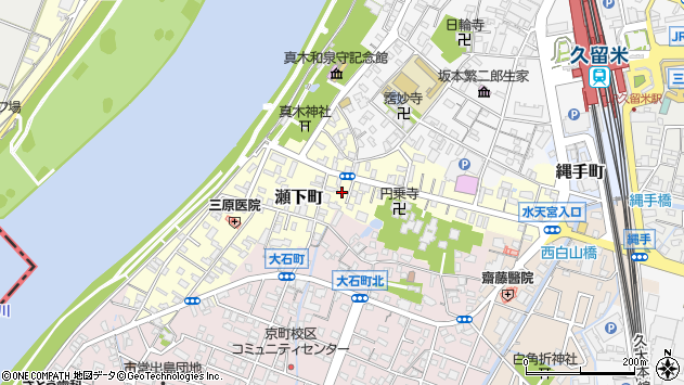 〒830-0025 福岡県久留米市瀬下町の地図