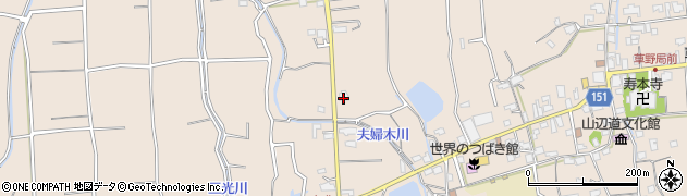 福岡県久留米市草野町矢作299周辺の地図