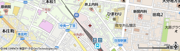 大分県日田市元町54周辺の地図