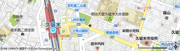 オリックスレンタカー久留米駅前店周辺の地図