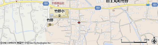福岡県久留米市田主丸町竹野1848周辺の地図