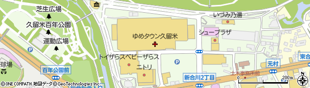 ダイソーゆめタウン久留米店周辺の地図