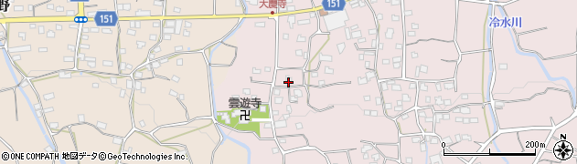 福岡県久留米市田主丸町地徳1947周辺の地図