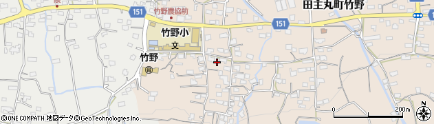 福岡県久留米市田主丸町竹野1846周辺の地図