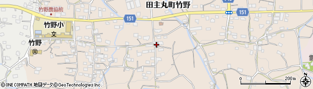 福岡県久留米市田主丸町竹野1888周辺の地図