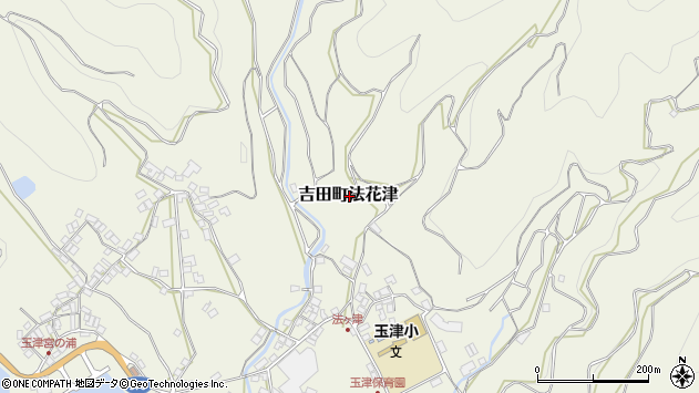 〒799-3742 愛媛県宇和島市吉田町法花津の地図
