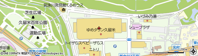 ハビタ久留米店周辺の地図