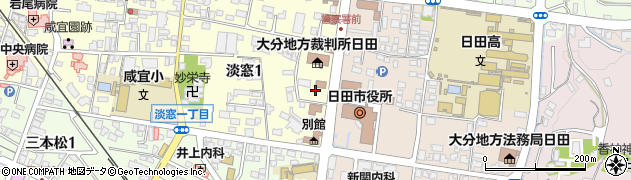 大分地方検察庁日田支部周辺の地図