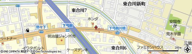 りらくる　久留米・東合川店周辺の地図