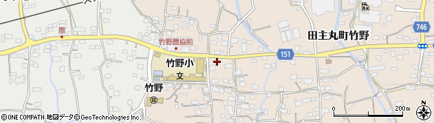 福岡県久留米市田主丸町竹野1835周辺の地図