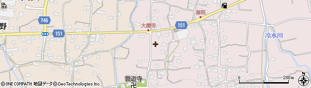 福岡県久留米市田主丸町地徳2016周辺の地図