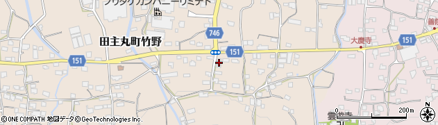 福岡県久留米市田主丸町竹野272周辺の地図