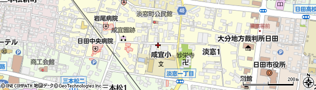大分県日田市淡窓周辺の地図
