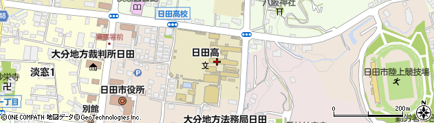 大分県立日田高等学校　１年部周辺の地図