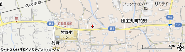 福岡県久留米市田主丸町竹野1563周辺の地図
