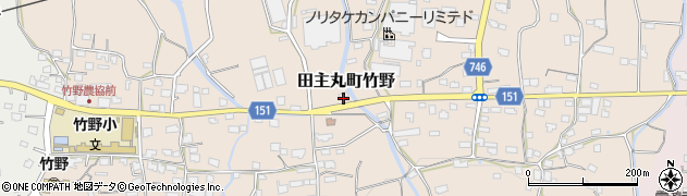 福岡県久留米市田主丸町竹野1317周辺の地図