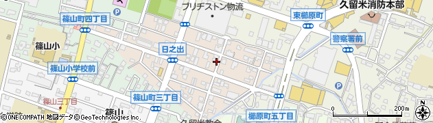 福岡県久留米市日ノ出町周辺の地図