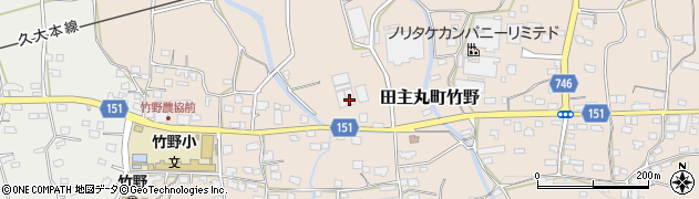 福岡県久留米市田主丸町竹野1537周辺の地図