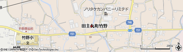 福岡県久留米市田主丸町竹野1316周辺の地図