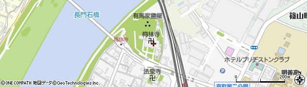 梅林禅寺周辺の地図