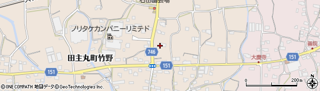 福岡県久留米市田主丸町竹野283周辺の地図