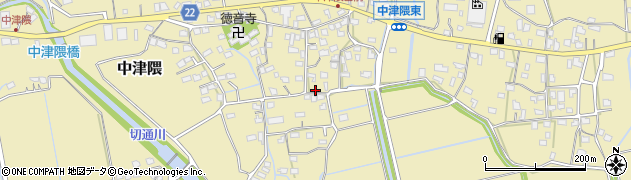 佐賀県みやき町（三養基郡）中津隈周辺の地図