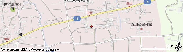 福岡県久留米市田主丸町地徳周辺の地図