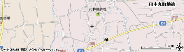 福岡県久留米市田主丸町地徳2122周辺の地図