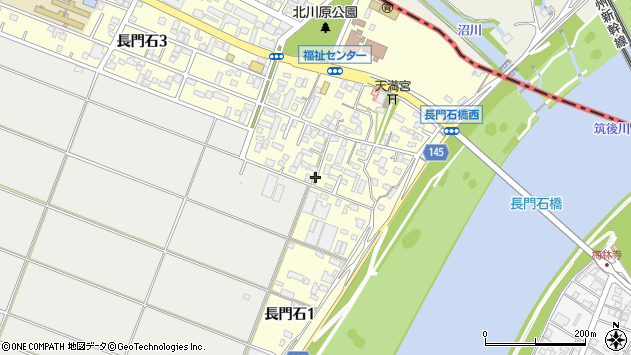 〒830-0027 福岡県久留米市長門石の地図