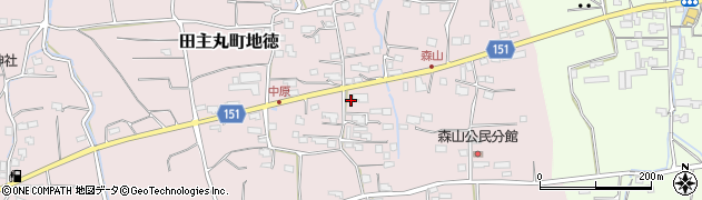 福岡県久留米市田主丸町地徳2970周辺の地図